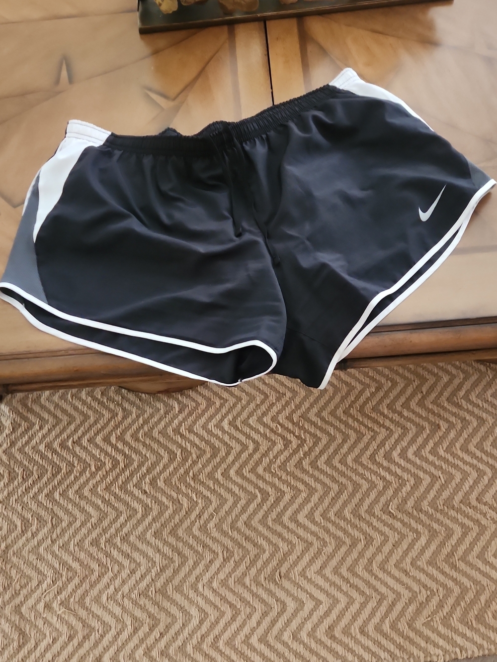 Nike Women’s Black Athletic Shorts with White Trim